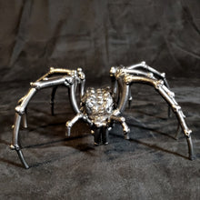 Welded Metal Spider Figurine, Steel Spider Sculpture, Handmade Arachnid Art