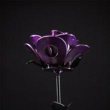 Purple and Black Immortal Rose, Recycled Metal Rose, Steel Rose Sculpture, Welded Rose Art, Steampunk Rose, Unique Gift for Valentine's Day.