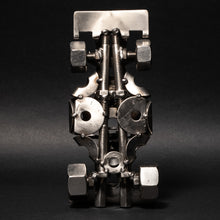 Scrap Metal Formula 1 Car, Steel Indy Car Figurine, Nuts and Bolts Racecar Sculpture