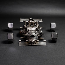 Scrap Metal Formula 1 Car, Steel Indy Car Figurine, Nuts and Bolts Racecar Sculpture