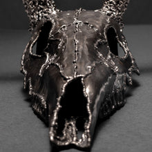 "The End" European Deer Mount Eight Point Buck Skull Sculpture Heavy Metal Wall Art