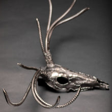 "The End" European Deer Mount Eight Point Buck Skull Sculpture Heavy Metal Wall Art
