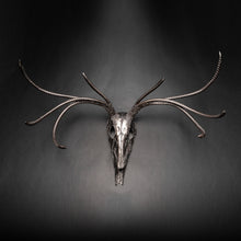 "The End" European Deer Mount Eight Point Buck Skull Sculpture Heavy Metal Wall Art