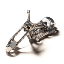 Metal Motorcycle Figurine, Scrap Steel Chopper, Nuts and Bolts Custom Moto Sculpture