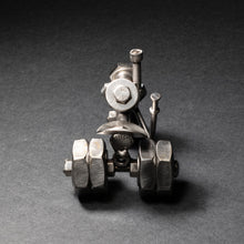 Scrap Metal Dually Tractor Figurine, Steel Tractor, Nuts and Bolts Tractor Sculpture