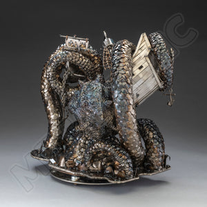 "The Deep Sleep" – Handmade Steel Kraken Sculpture by Artist Jeremy Werkheiser