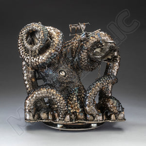 "The Deep Sleep" – Handmade Steel Kraken Sculpture by Artist Jeremy Werkheiser