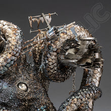 "The Deep Sleep" – Handmade Steel Kraken Sculpture by Artist Jeremy Werkheiser