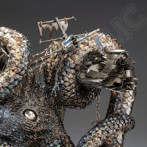"The Deep Sleep" – Handmade Steel Kraken Sculpture by Artist Jeremy Werkheiser