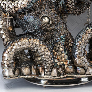 "The Deep Sleep" – Handmade Steel Kraken Sculpture by Artist Jeremy Werkheiser