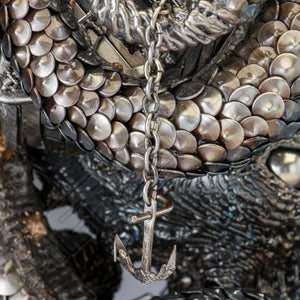 "The Deep Sleep" – Handmade Steel Kraken Sculpture by Artist Jeremy Werkheiser