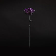 Purple and Black Immortal Rose, Recycled Metal Rose, Steel Rose Sculpture, Welded Rose Art, Steampunk Rose, Unique Gift for Valentine's Day.