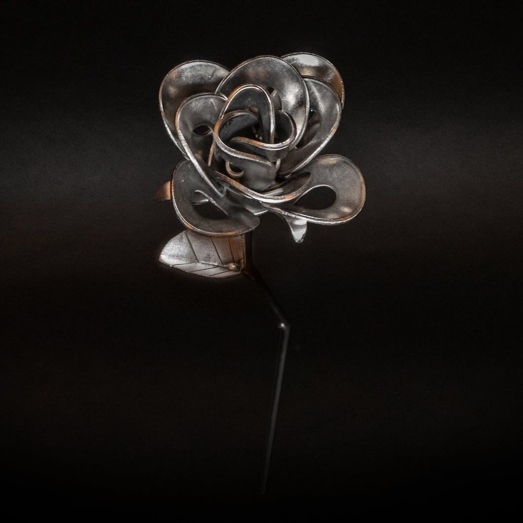 Original Immortal Rose, Recycled Metal Rose, Steel Rose Sculpture, Welded Rose, Steampunk Rose, Immortal Rose.