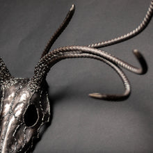 "The End" European Deer Mount Eight Point Buck Skull Sculpture Heavy Metal Wall Art