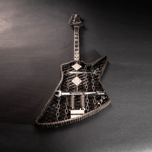 "The Adventurer" Metal Electric Style Guitar Sculpture Heavy Metal Wall Art