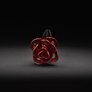 Red and Black Immortal Rose, Recycled Metal Rose, Steel Rose Sculpture, Welded Rose Art, Steampunk Rose, Unique Gift for Valentine&#39;s Day.