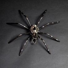 Scrap Metal Spider Figurine, Steel Spider, Metal Arachnid Tarantula Sculpture