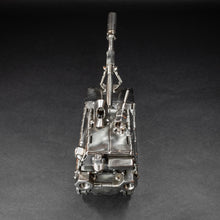 Scrap Metal Paladin Tank Figurine, Steel Military Tank, Nuts and Bolts Infantry Sculpture